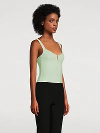 Tindaya Knit Tank Top With V-Boning