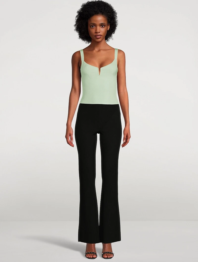 Tindaya Knit Tank Top With V-Boning