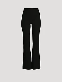 Lajas Knit High-Waisted Flared Pants