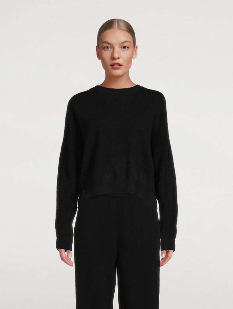 Reversed Cashmere Crewneck Sweater