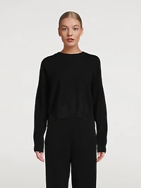 Reversed Cashmere Crewneck Sweater