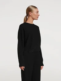 Reversed Cashmere Crewneck Sweater