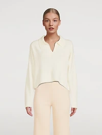 Cashmere V-Neck Polo