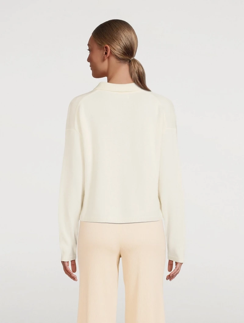 Cashmere V-Neck Polo