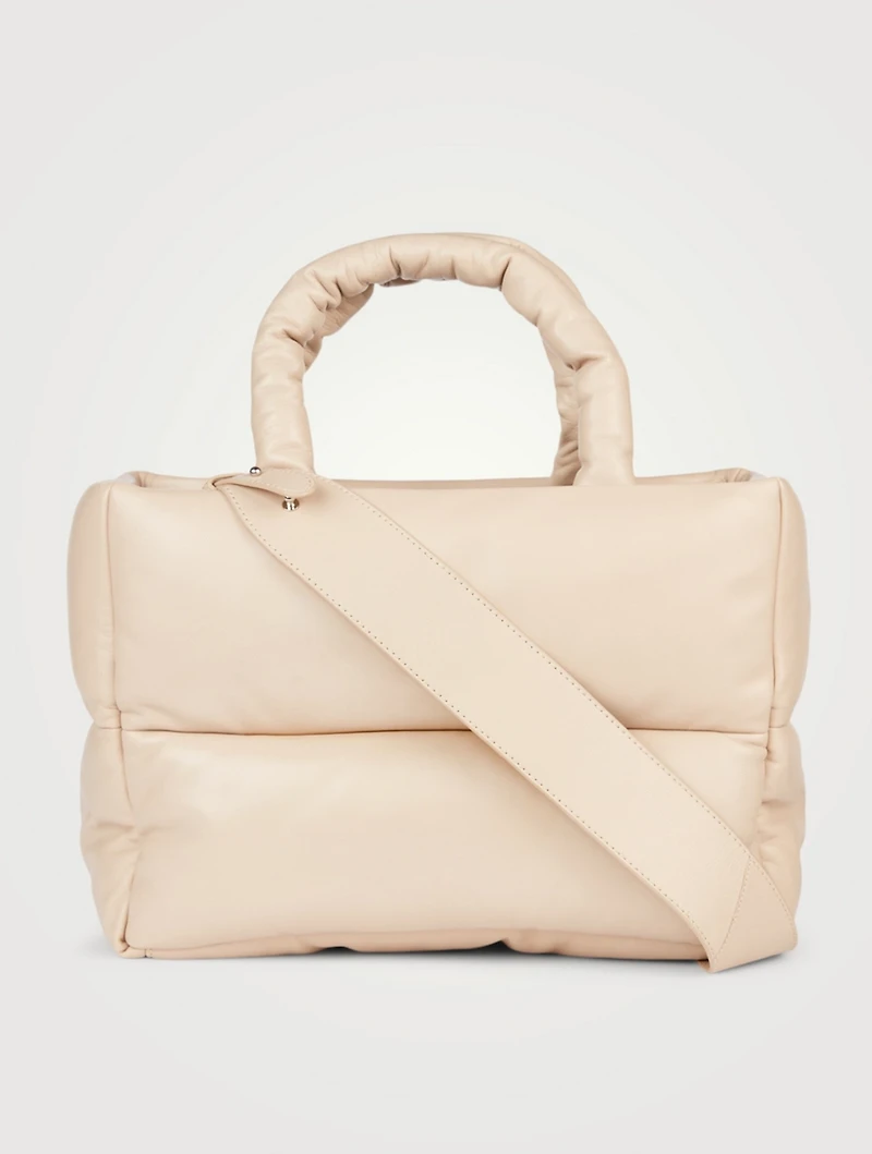 Small Daffy Padded Leather Tote Bag