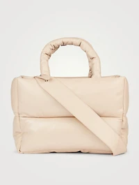 Small Daffy Padded Leather Tote Bag