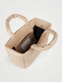 Small Daffy Padded Leather Tote Bag
