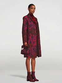 Puffy Floral Brocade Shoulder Bag