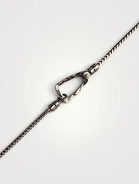 Ara Silver Rectangular Pendant Necklace With Green Aventurine
