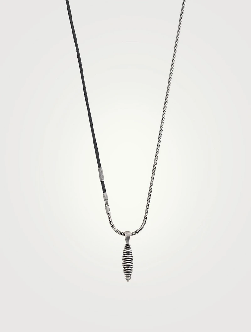 Acies Cocoon Silver Pendant Necklace