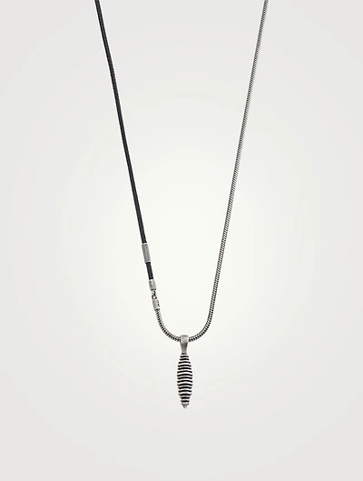 Acies Cocoon Silver Pendant Necklace