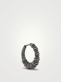 Acies Satellite Hoop Oxidized Silver Earring