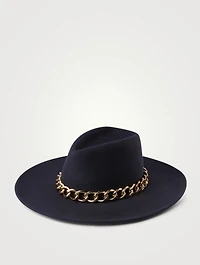 Harlowe Wool Chain Fedora