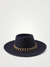 Harlowe Wool Chain Fedora