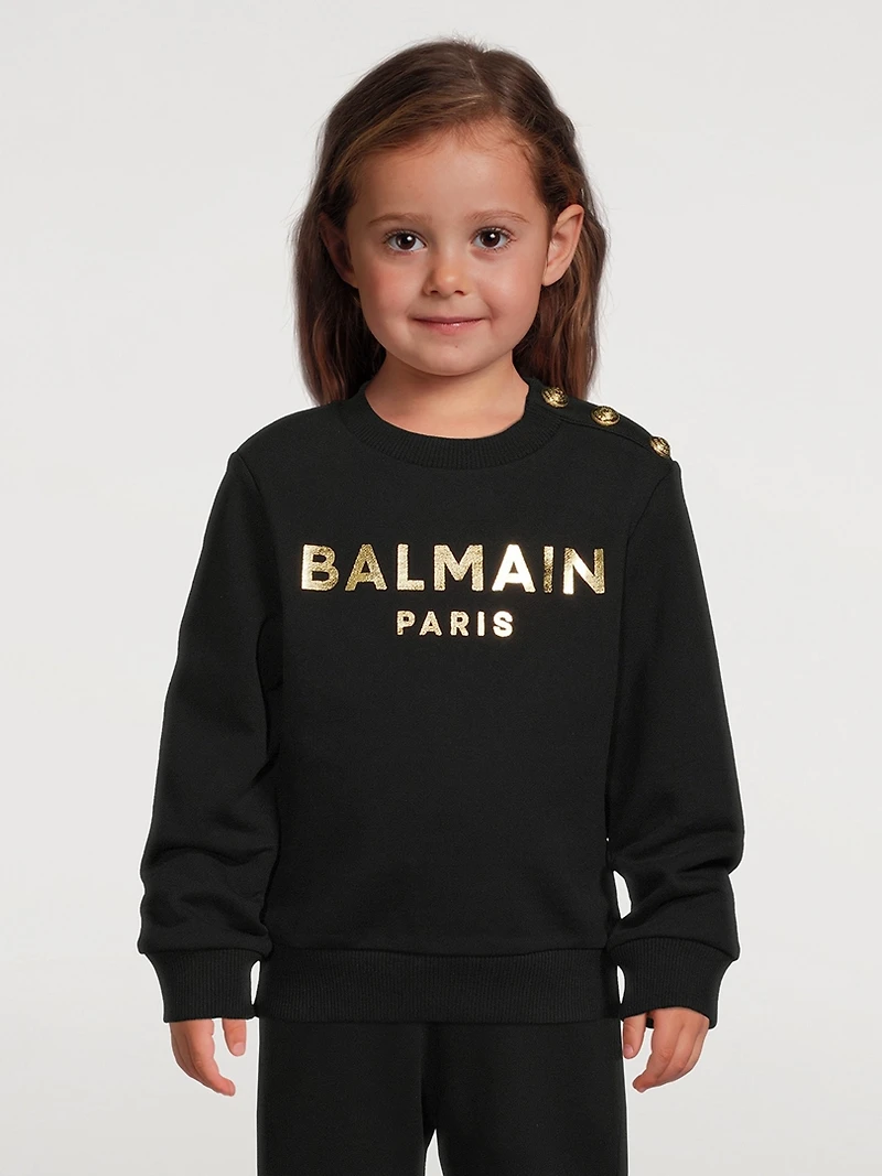 Kids Cotton Sweatshirt With Buttons