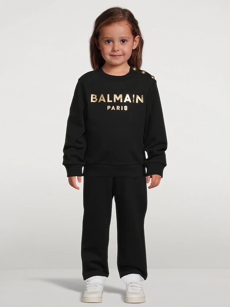Kids Cotton Sweatshirt With Buttons