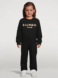 Kids Cotton Sweatshirt With Buttons
