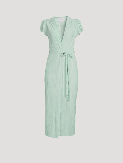 Alaya Pleated Knit Midi Dress
