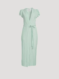 Alaya Pleated Knit Midi Dress