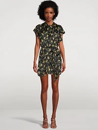 Emmanuelle Printed Chiffon Mini Dress