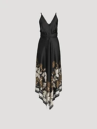 Teagan Printed Satin Midi Dress