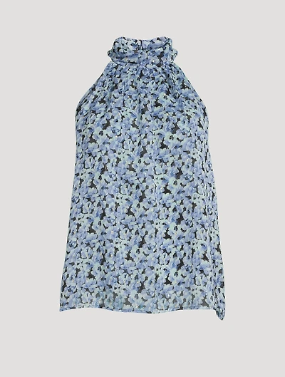Madison Printed Chiffon Sleeveless Top