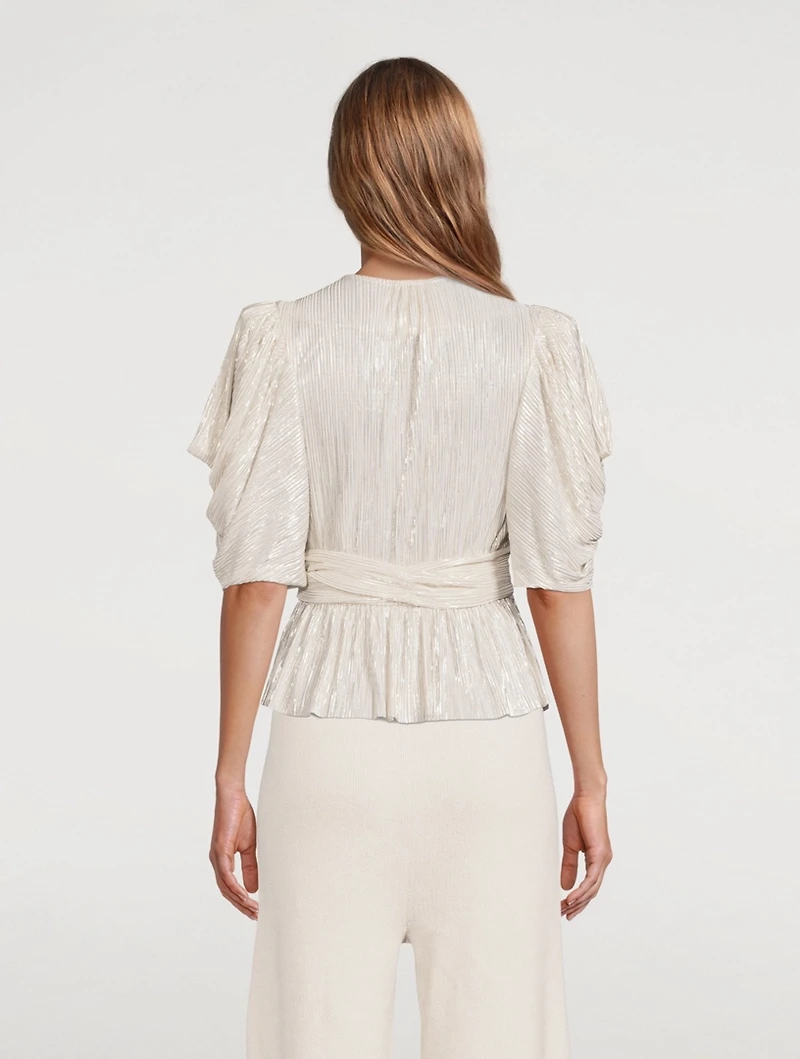 Brandy Pleated Foil Top