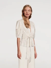 Brandy Pleated Foil Top