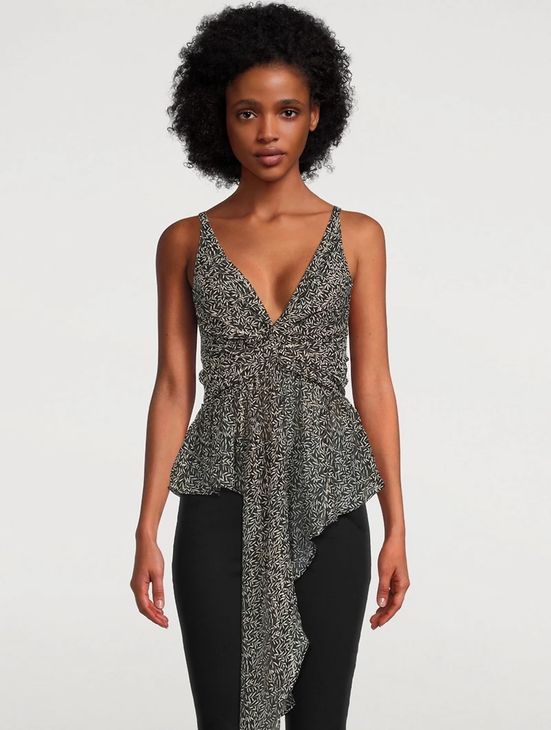 Brize Silk-Blend Twisted Top