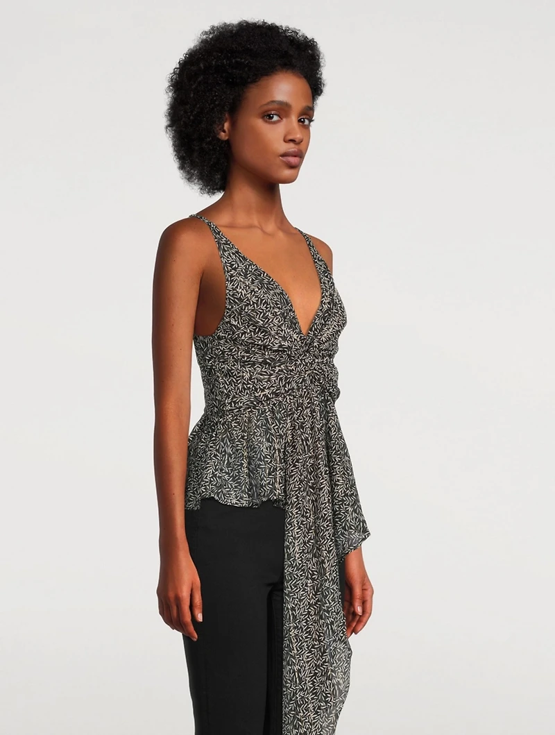 Brize Silk-Blend Twisted Top