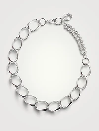 Giant Chain Necklace With Crystals