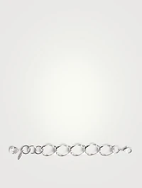 Giant Chain Bracelet With Crystal Charm