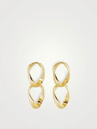 20K Gold Plated Giant Chain Link Earrings