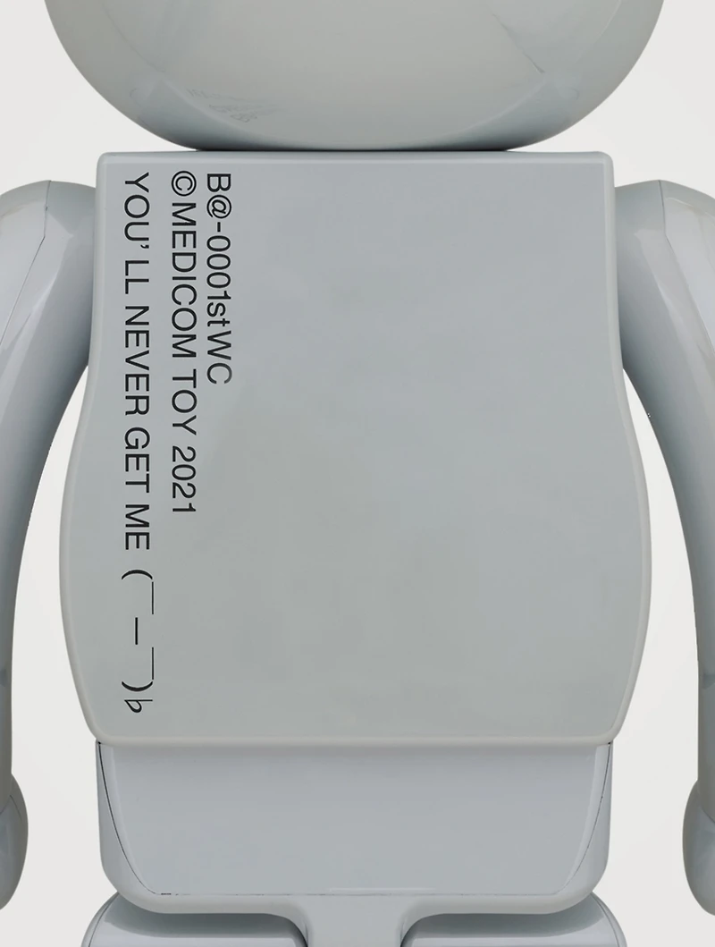 1st Model White Chrome 1000% Be@rbrick