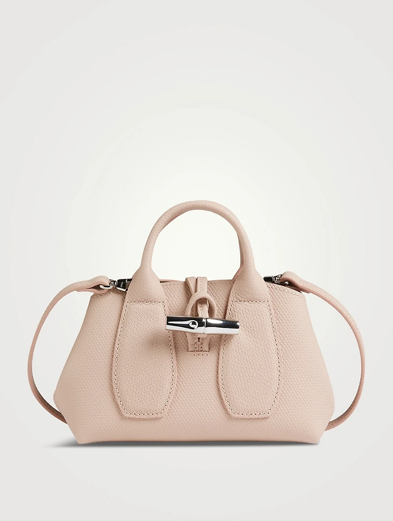 XS Roseau Leather Top Handle Bag