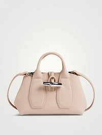 XS Roseau Leather Top Handle Bag