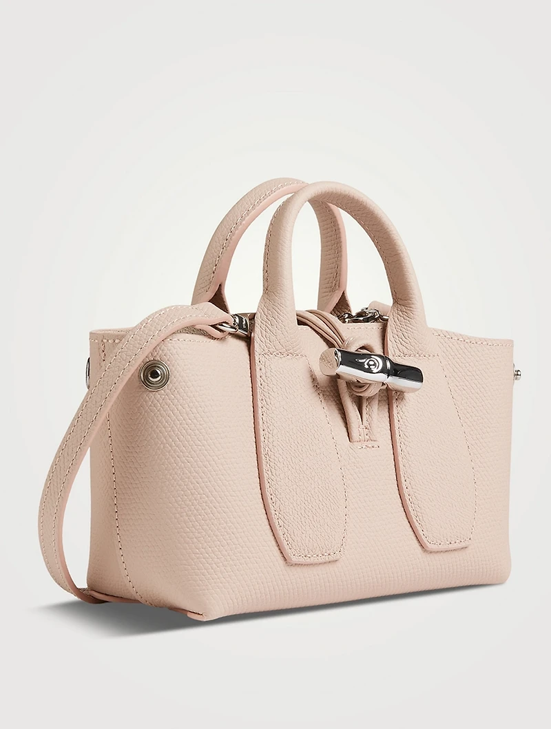 XS Roseau Leather Top Handle Bag