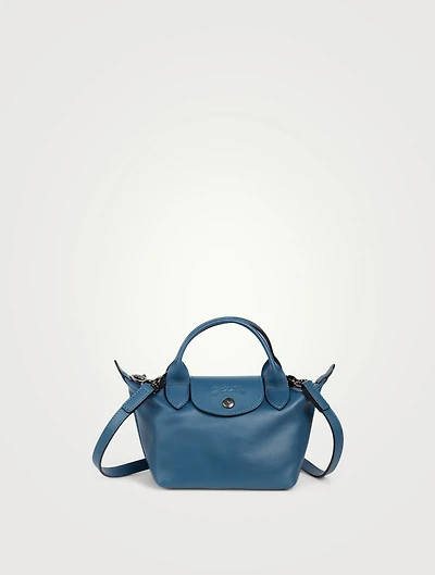Le Pliage Leather Top Handle Bag