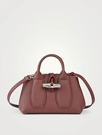 XS Roseau Leather Top Handle Bag