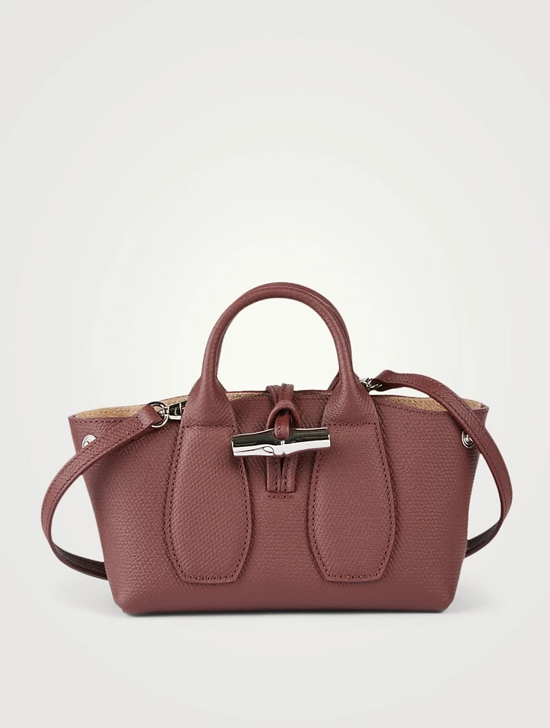 XS Roseau Leather Top Handle Bag