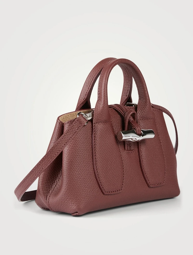 XS Roseau Leather Top Handle Bag