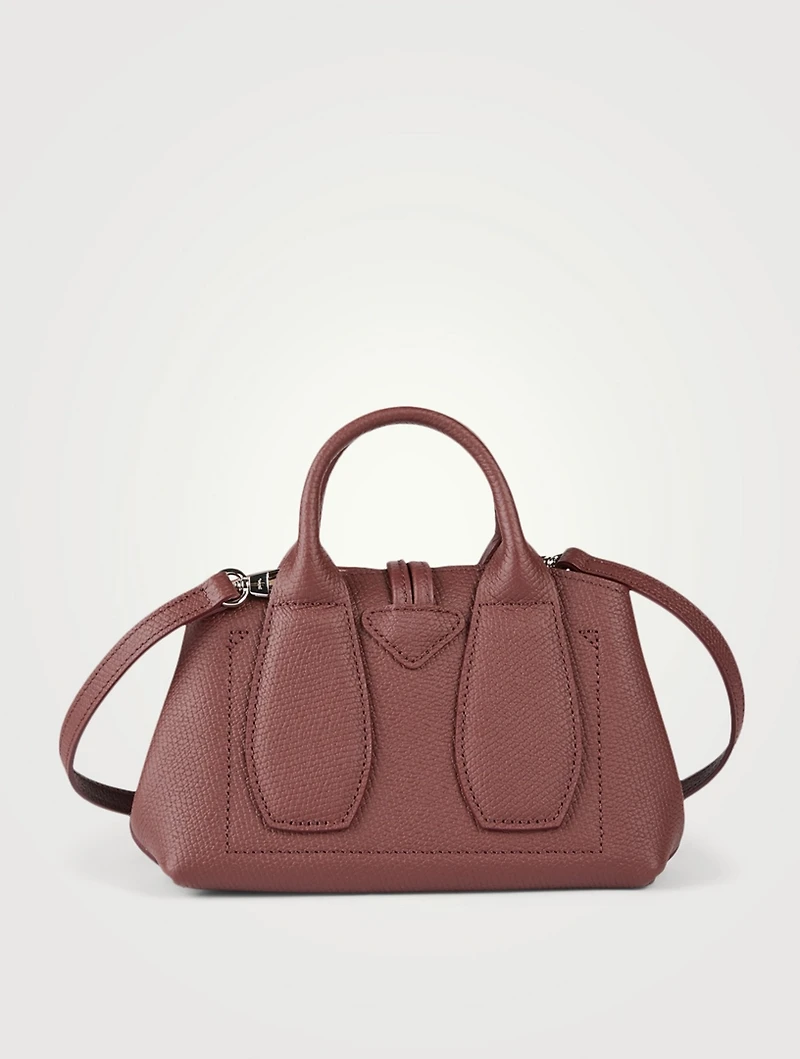 XS Roseau Leather Top Handle Bag