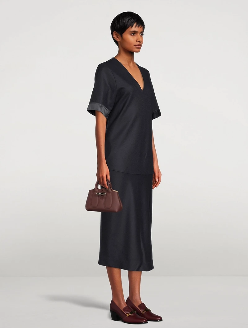 XS Roseau Leather Top Handle Bag