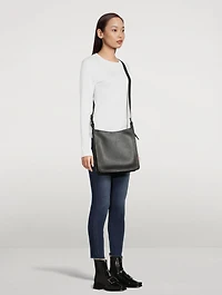 Large Le Foulonné Leather Square Crossbody Bag