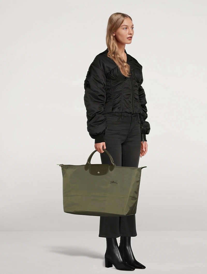 Large Le Pliage Green Travel Bag