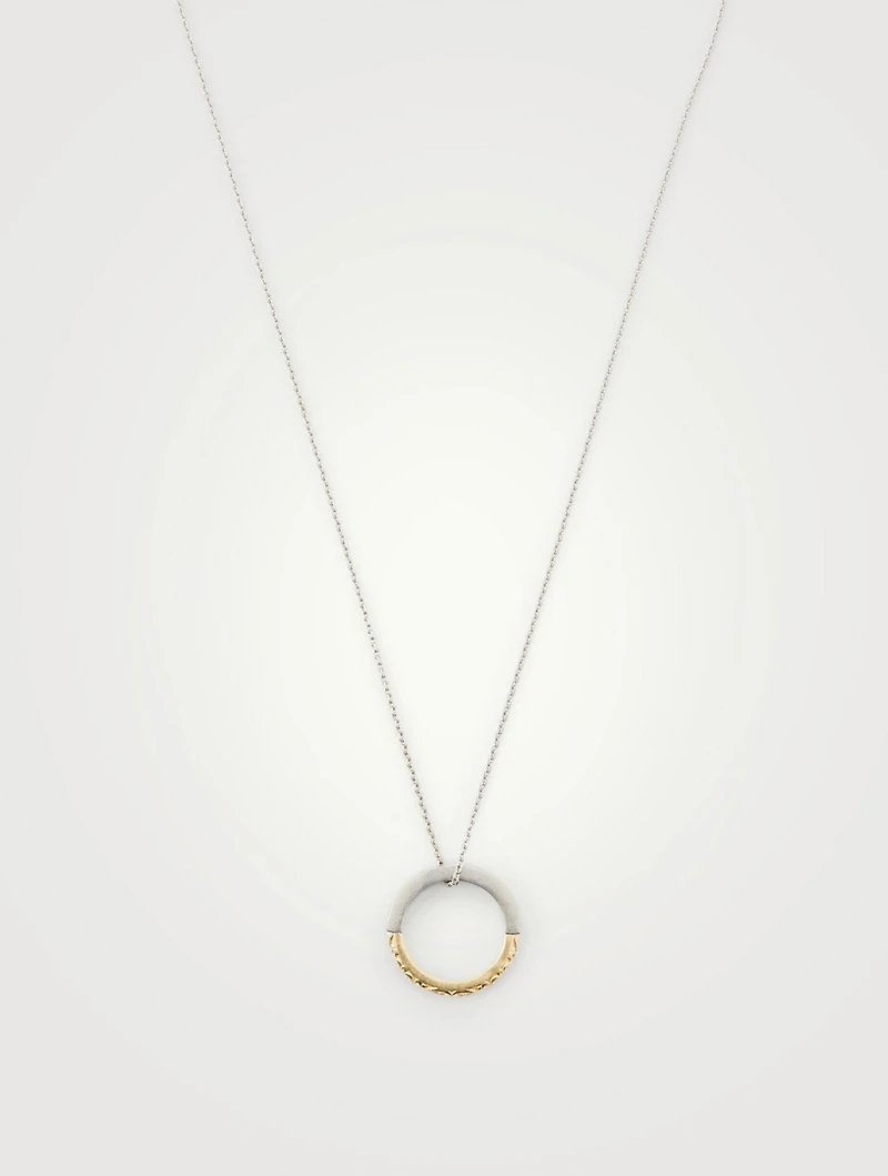 Engraved Ring Necklace
