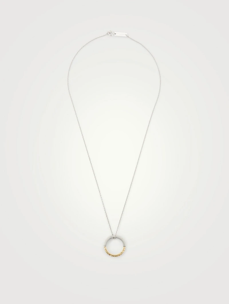 Engraved Ring Necklace