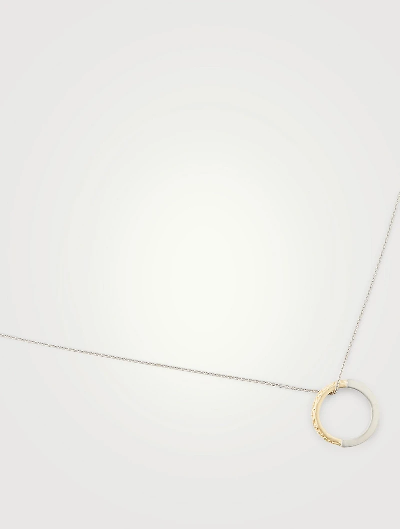 Engraved Ring Necklace