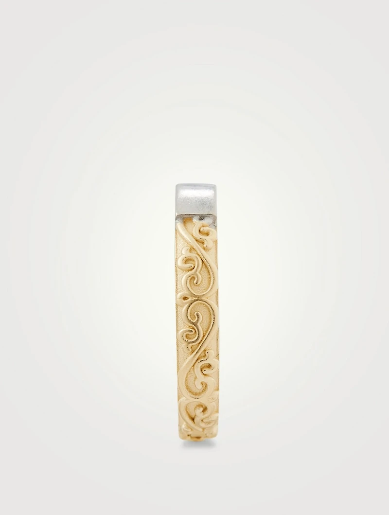 Engraved Hoop Earring