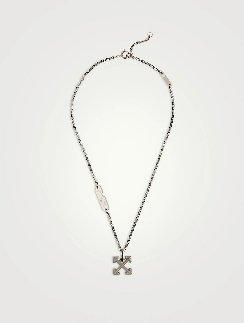 Industrial Textured Arrows Necklace